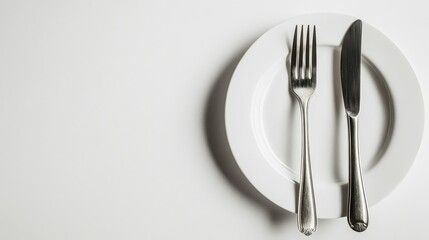 Minimalist Tableware Design on Clean Background