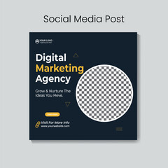 Digital marketing agency and corporate social media post template