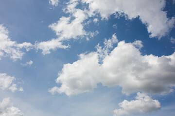 Fototapeta premium Blue sky with clouds nature background