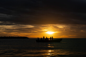 Weathered Boat Embrace Dawn at Kanyakumari Beach