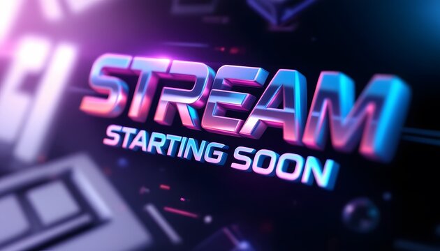 Modern Starting Soon Screen Design for Live Streamers
