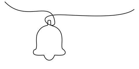 vector line art of small ringing bells