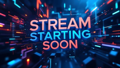 Colorful Twitch Stream Starting Overlay Design