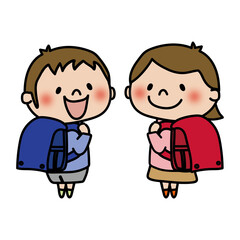 ランドセルを背負う子供たち1