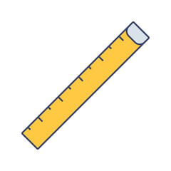 Measuring Tape Icon Illustration in Flat Style .Ideal for construction, engineering, and industrial design projects.