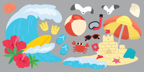 on the beach in summer vacation