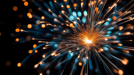 fireworks in the city