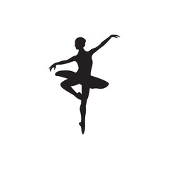 Ballerina silhouette logo template