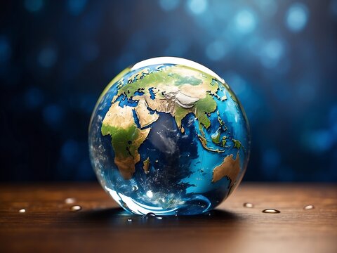 High-Resolution Globe with Realistic Earth Texture