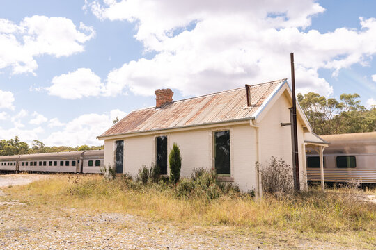 The iconic 'Southern Aurora' passenger train stopped at remote Ben Bullen Station