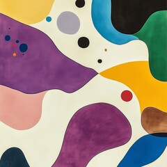 Obraz premium Colorful abstract shapes and organic forms.
