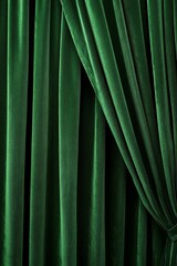 Rich green velvet fabric draping elegantly.