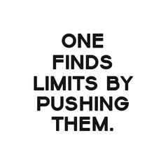 One find limits by pushing them