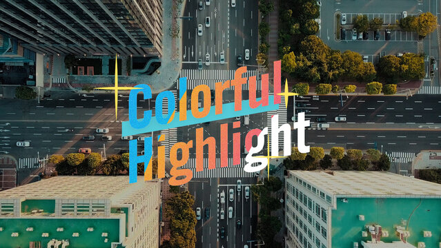 Colorful Highlight Text Overlay