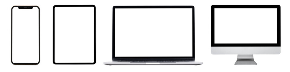 PNG Modern digital devices display technology, isolated element set, transparent background