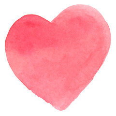 Watercolor pink heart sticker png Valentines day