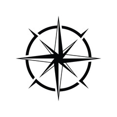 Compass Logo Design, North South East West Northeast Northwest Southeast Symbol Graphic Vector