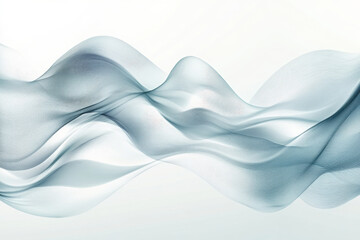 Fototapeta premium Abstract wave design with soft blue and gray colors on a white background, features flowing lines that create an elegant and stylish appearance.