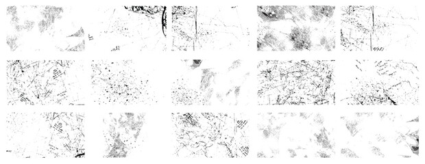 Overlay textures set stamp with grunge effect old damage dirty grainy scratches