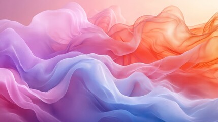 Obraz premium Pastel fabric waves, soft colors, flowing.