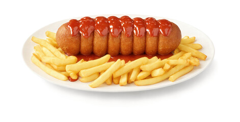 Currywurst (Germany) - A popular German fast food dish consisting of bratwurst sausage sliced and smothered with a curry ketchup