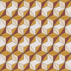 Visually Striking Star Pattern Right Triangles and Negative Space in a Repeating Design