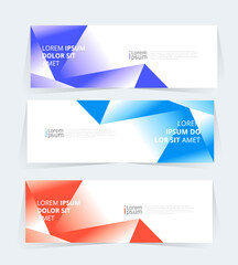Fototapeta premium Geometric banner design with Vector presentation template.