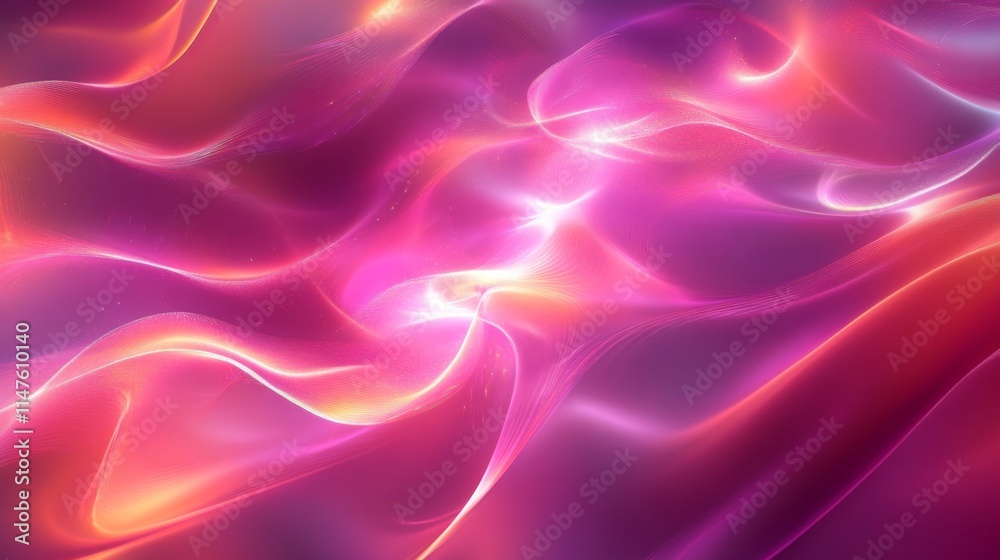 Poster dynamic flowing abstract patterns digital art colorful waves vibrant environment close-up view visua