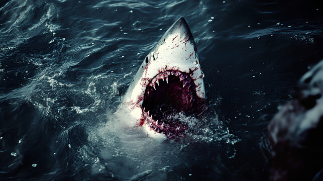 shark infected with a very scary zombie virus