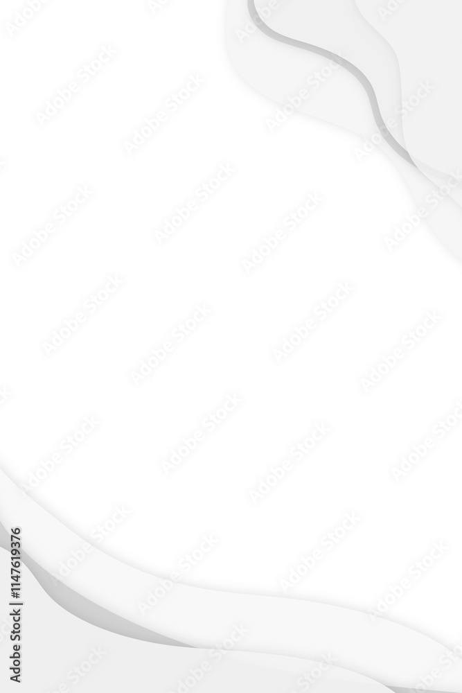 Wall mural gray curve frame template design element