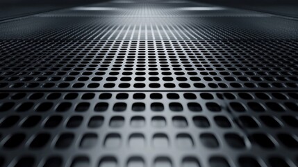 Abstract Metal Surface With Regularly Spaced Holes