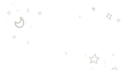 Moon and stars design element