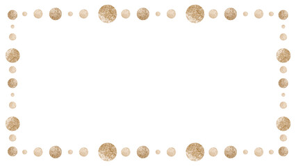 Gold dot patterned frame design element