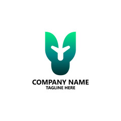 initial Y plane logo design vector
