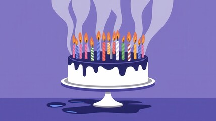 Cake with candles on it