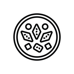 Naklejka premium Black line icon for sweets