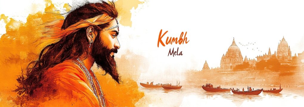 Sadhu saint of India for grand festival  Kumbh Mela