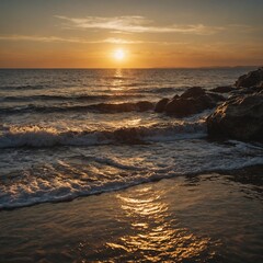 Obraz premium sunset over the sea