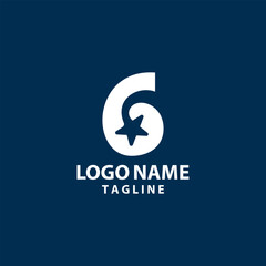 Obraz premium six star logo design vector