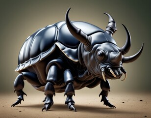 Fototapeta premium Hybrid animal between kangaroo and beetle.