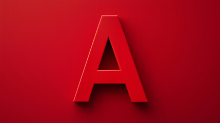 Letter A capitalized 3D render