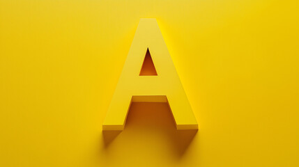 Letter A capitalized 3D render