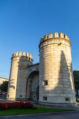 Palmas Gate in the city of Badajoz built in the 16th century. Extremadura, Spain.