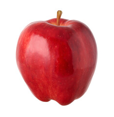Close-up, Red apple (red delicious) isolated, transparent PNG, PNG format, cut out