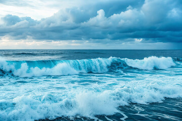 Obraz premium Backgrounds of water from the ocean with waves