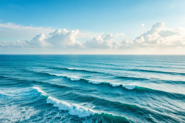 Fototapeta premium Backgrounds of water from the ocean with waves