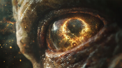 Obraz premium Alien Eye Gazing into a Cosmic Nebula