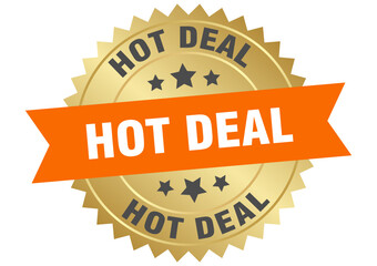 HOT DEAL label, sign