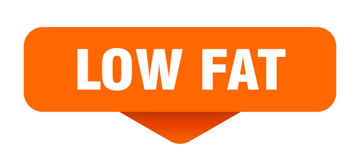 LOW FAT banner, button, label, sign