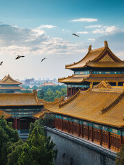 Obraz premium Close-up of a traditional Chinese palace